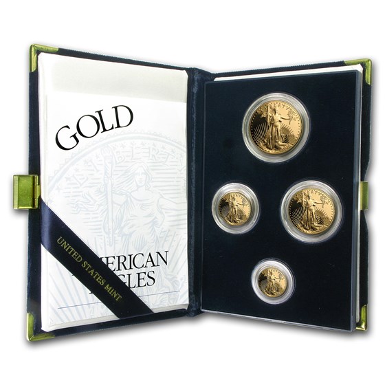1999-W 4-Coin Proof Gold American Eagle Set (w/Box & COA) 1999-W 4-Coin Proof Gold American Eagle Set (w/Box & COA)
